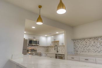Fully equipped kitchen with modern appliances